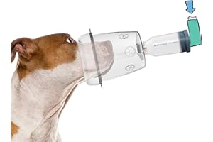Pet Aerosol Chamber Inhaler Spacer for Cats and Dogs, Pet Mask Designed for Animals (Large - Dogs)