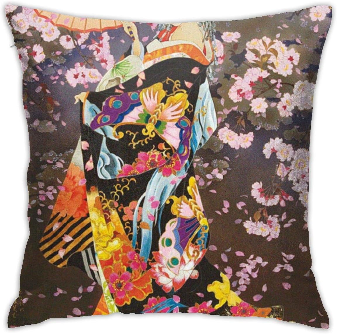 Bargburm Japanese Woman Throw Pillow Covers Cotton