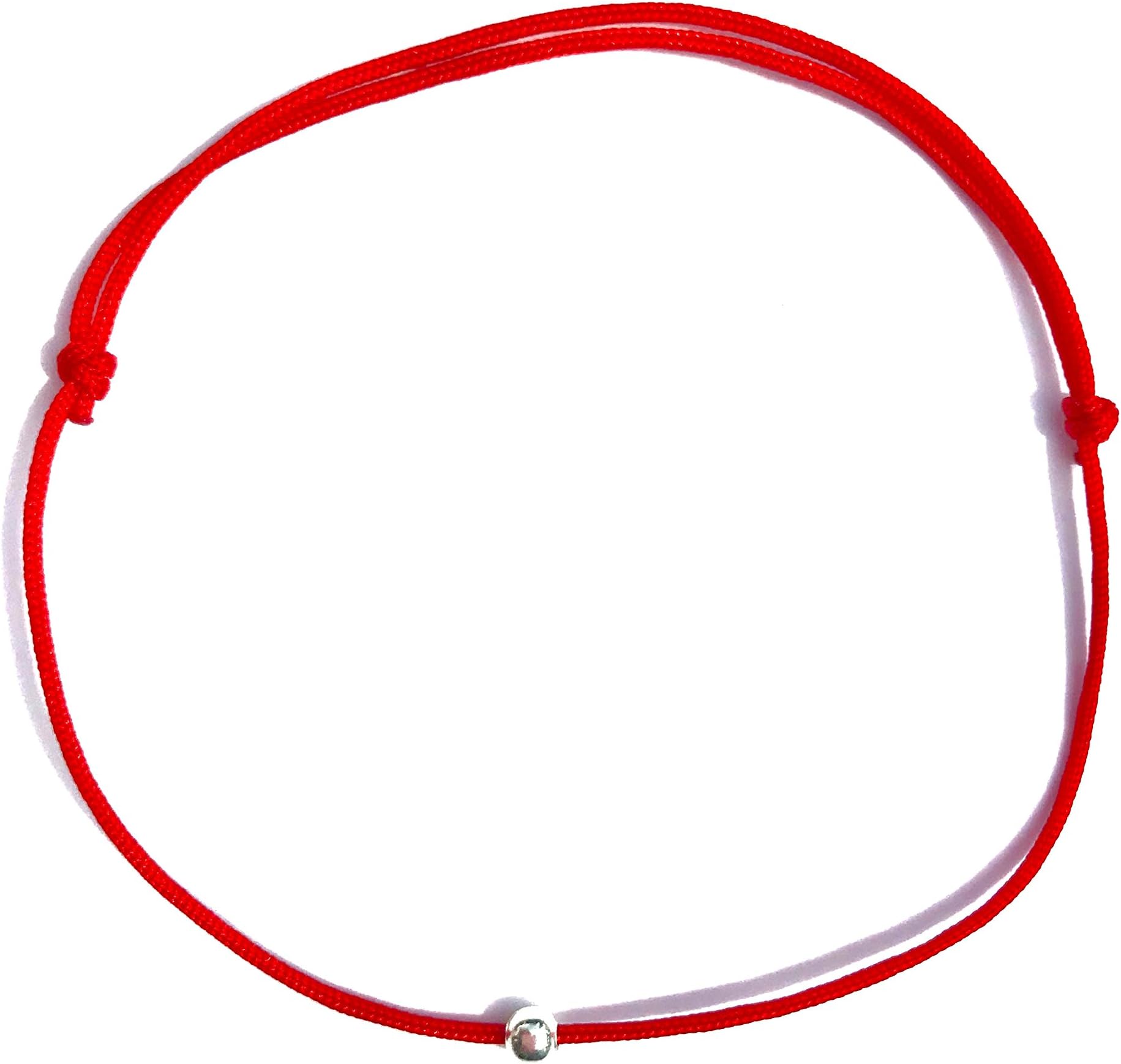 Red String Bracelets by nilliO Handmade Women Lucky Bracelet Silver Ring Bead Gift