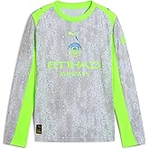 Manchester City FC Kids 2025/26 Long-Sleeve Third Soccer Jersey - Pro Green