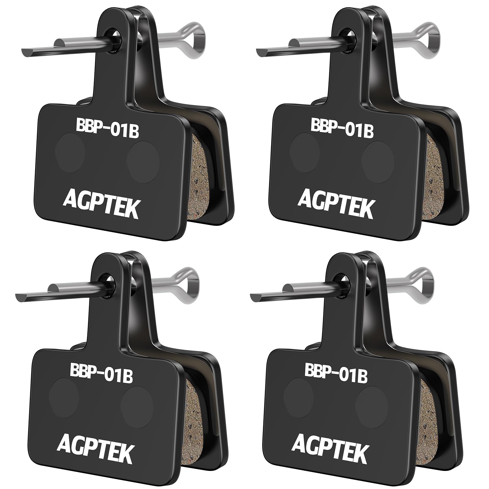 Photo 1 of **One Pair** AGPTEK Bike Brake Pads, High-Performance Brake Pads, Resin Disc Brake Pads & Spring for Mountain Bike Disc Brakes,Bike Pads, Compatible with TRP Tektro Shimano Deore Br, Black