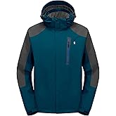 Little Donkey Andy Men's Waterproof Rain Jacket Outdoor Lightweight Hooded Raincoat for Hiking Golf Travel Fishing