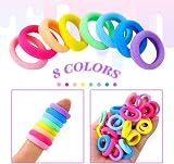 Hanyousheng 200 Pcs Baby Hair Bands Multicolor Seamless Elastic Bobbles view 3