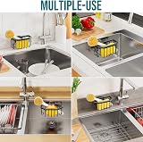 TAILI Sponge Holder for Kitchen Sink Aluminium Strong Suction 5 KG Black view 8