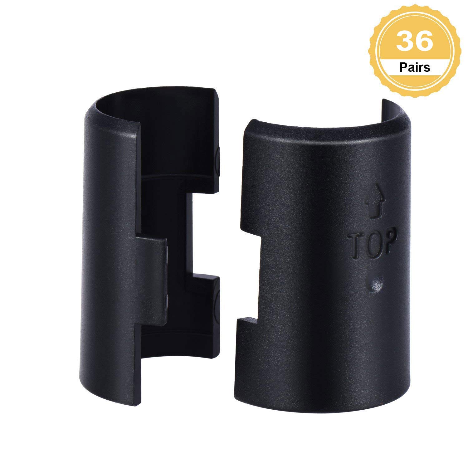 DuraSteel 8 Pairs Wire Shelving Shelf Lock Clips for 0.75 Post Black