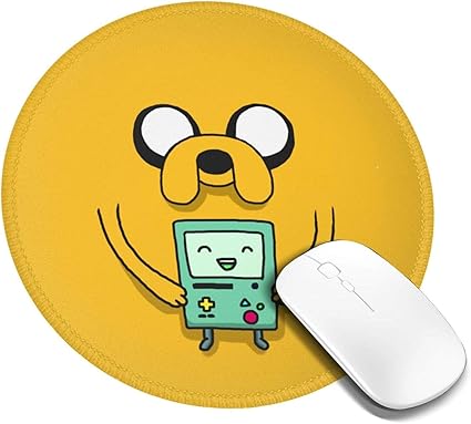 Amazon Adventure Time マウスパッド 円形 アドベンチャー タイム マウスマット 丸型 円形 オフィス用 ノンスリップ 滑り止め 耐久性が良い 防水 汚れにくい ゲーミングマウスパッド ノートパソコン コンピューター キーボード デスクトップマウスパッド 薄型