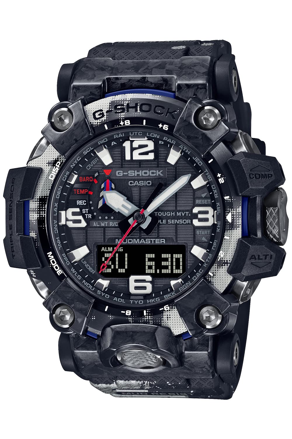 G-SHOCK(ジーショック) Casio GWG-2000TLC-1AJR Men's Wristwatch, MUDMASTER Radio Solar, Teamland Cruiser, Toyota Auto Body, Collaboration Model, Black, Black