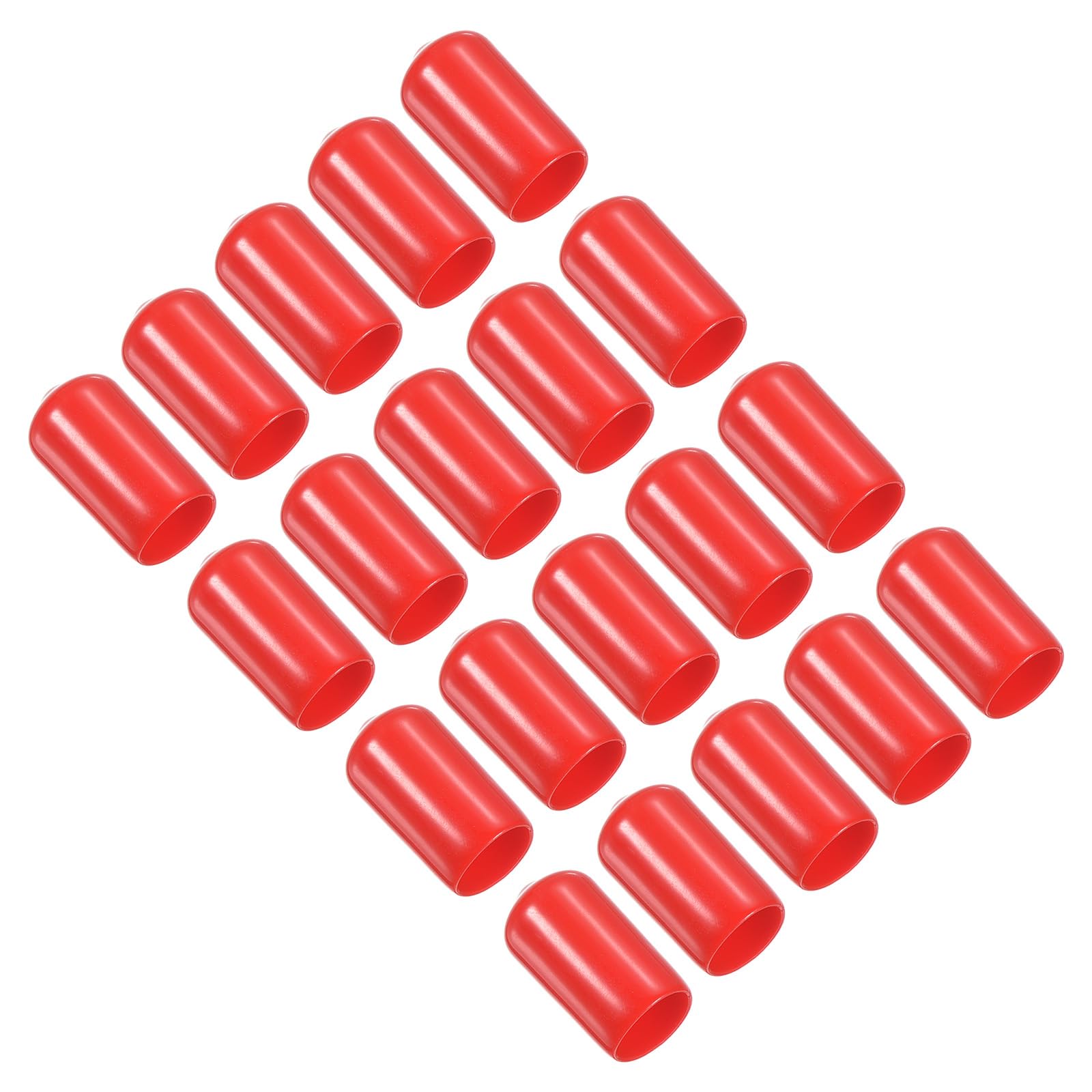 PATIKIL 11.5mm Snooker Cue Tip Cover, 20 Pcs Pool Cue Tips Rubber Cover Billiards Head Club Protector Stick Head Tool for Snooker Accessory, Red