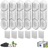 6 Pack Dog Water Fountain Replacement Filters for 410oz/3.2Gal/12L Pet Water Dispenser, ZEKIRY Pet Fountain Filter, 4-Layer Filtration Cat Drinking Bowl Filters and Pump Sponges