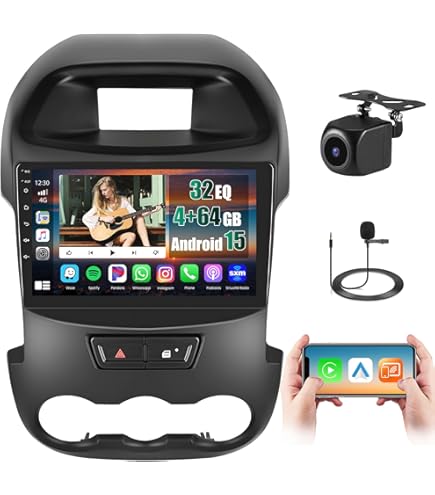 9 inch Android 12 Dubbele Din Touchscreen Autoradio, voor Ford