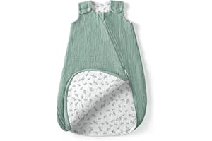 LULU MOON lulumoon Sleep Sack Muslin for Baby: Cotton Wearable Blanket for 3-9 Months - Soft Lightweight Ideal for Nursery Lounge Nighttime Naptime 6-12 Months