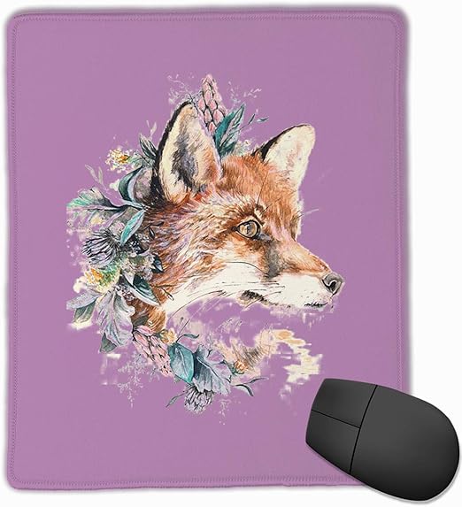 Gaming Mouse Pad Fox Durable Stitched Edges for Computer