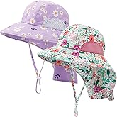 DUONITITI Baby Sun Hat UPF 50+ Mesh Liner Toddler Bucket Hats with Wide Brim Neck Flap for Outdoor Beach Swim