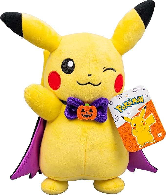 Pokémon Pikachu Plush with Spooky Cape - 20cm Plush with Unique Accessory