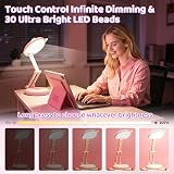 One Fire Pink Lamp 3600mAh Dimmable USB Rechargeable Kids Reading Light view 4