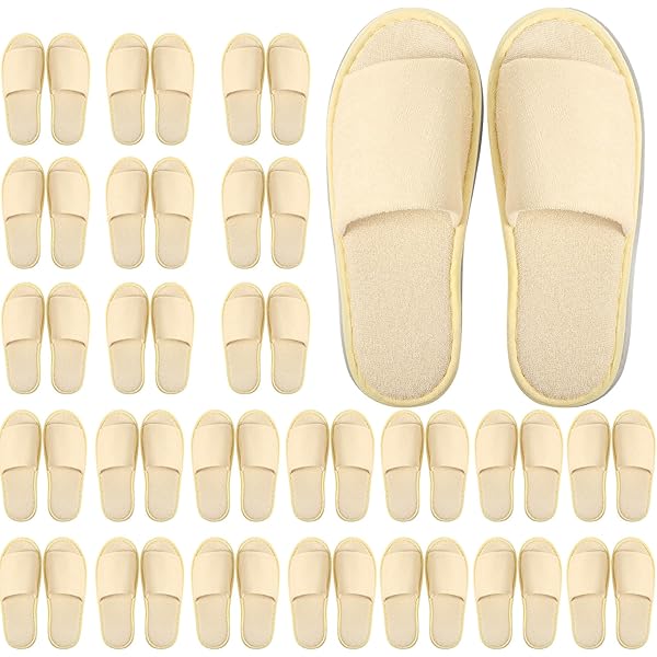 WBTY 12 paar wegwerp spa slippers pluizige antislip gesloten teen spa slippers voor hotel, thuis, gastgebruik, geschikt voor de meeste mannen of vrouwen, wit