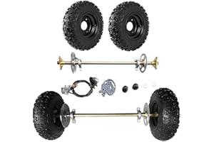 Tacsal 29 inch Rear Axle Shaft Assembly Kit with Front/Rear Wheels Tires Rims and Brake Assembly and T8F Chain, 740MM Assembl