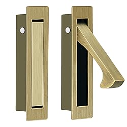HOMOTEK Recessed Pocket Door Pull Handle, Edge