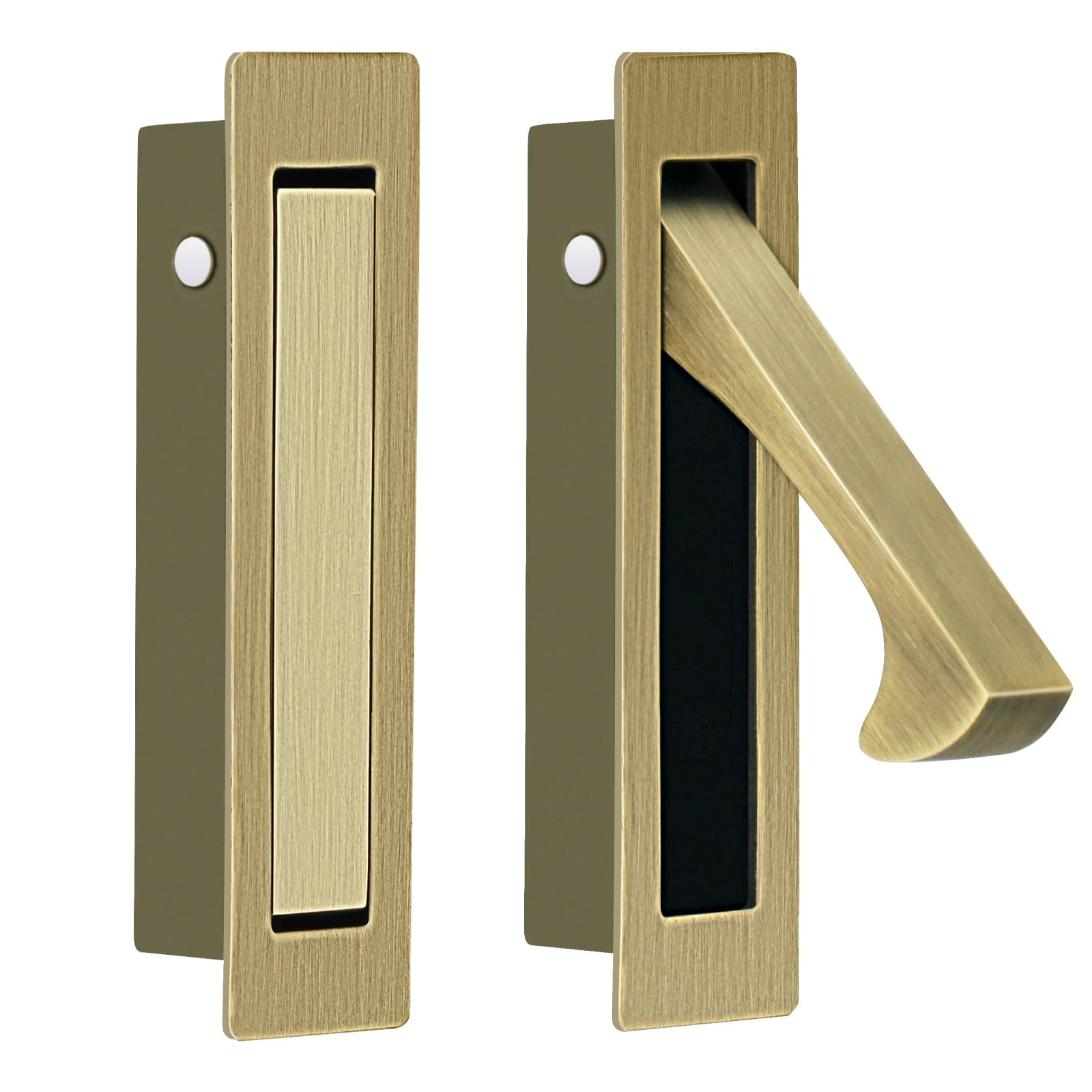 HOMOTEK Recessed Pocket Door Pull Handle, Edge