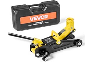 VEVOR Low Profile Floor Jack, 1.5 Ton (3300 lbs) Capacity, Steel Racing Floor Jack with Single Piston Quick Lift Pump, Hydrau