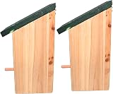 RAM 2x Wooden Bird Nesting Box Nest Bird House Blue Tit Robin Sparrow view 3
