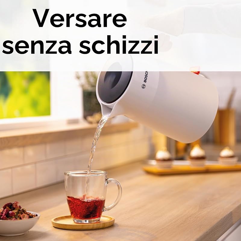 MyMoment TWK2M161 - Bollitore senza fili con spegnimento automatico, protezione da surriscaldamento, indicatore di tazza, filtro anticalcare rimovibile, protezione contro il deambulo,