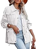 Ebifin Women's Military Anorak Jacket Zip Up Snap