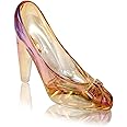 Cinderella Shoe Decor, Crystal High Heels Shoes Ornaments Glass Slipper Decoration Gift for Birthday Wedding Party, Colorful Gold