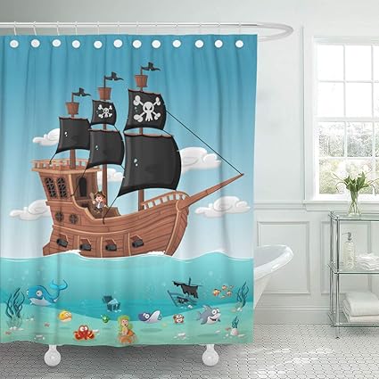 Amazon Com Emvency Waterproof Shower Curtain Curtains Fabric With
