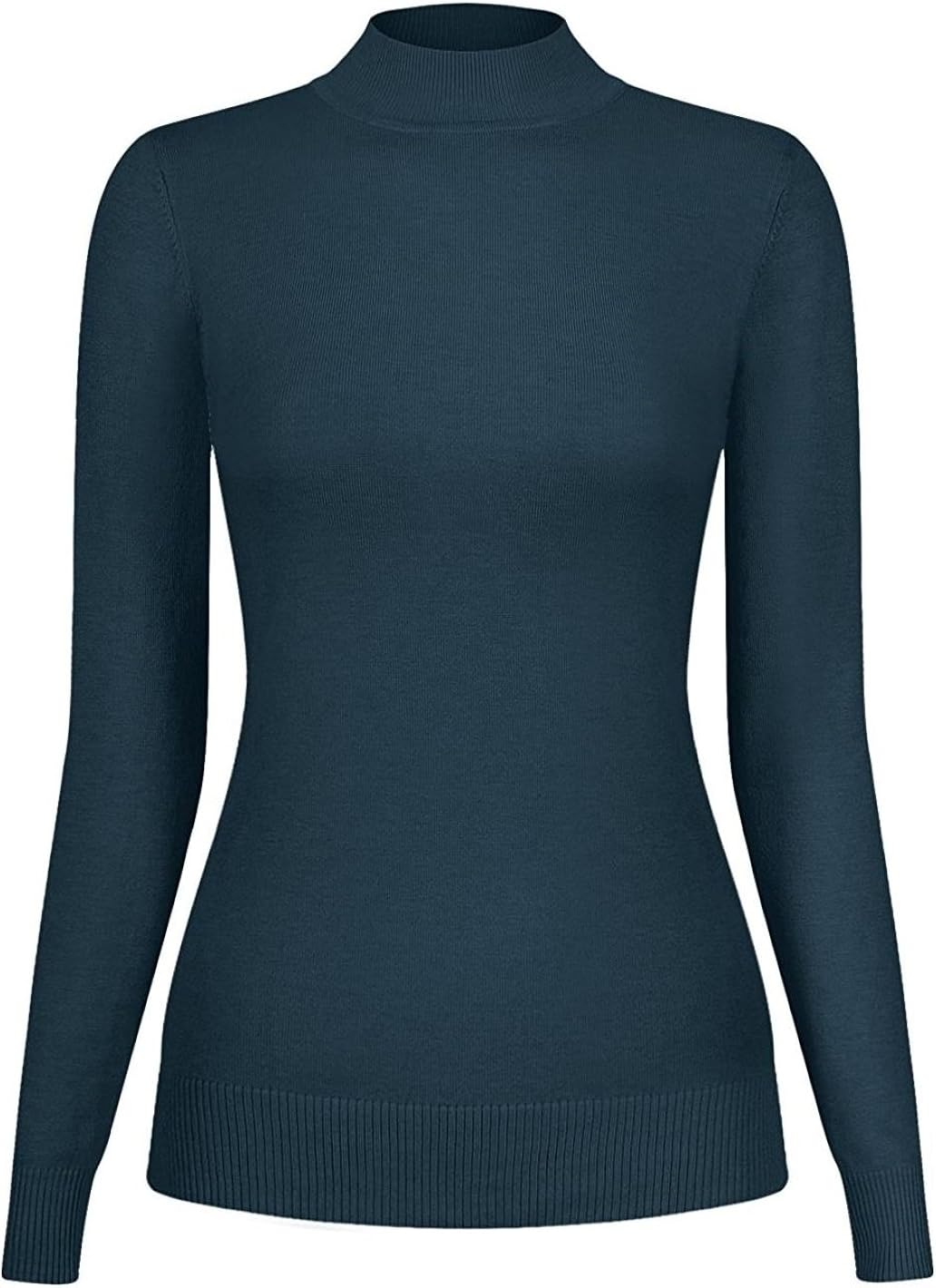 teal mock turtleneck