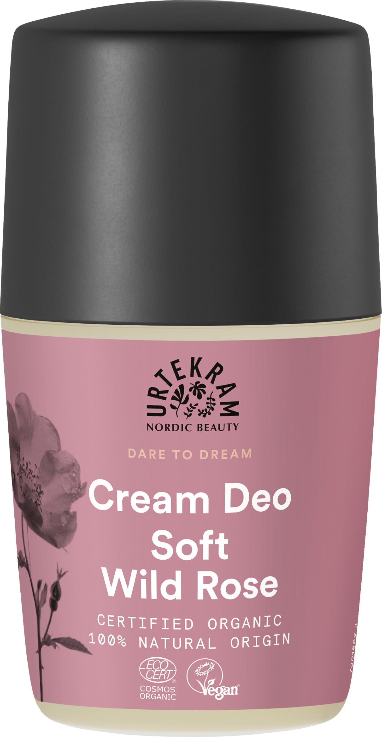 Urtekram Cream Deo Soft Wild Rose, Dare to Dream, 50 ml, vegan, organic