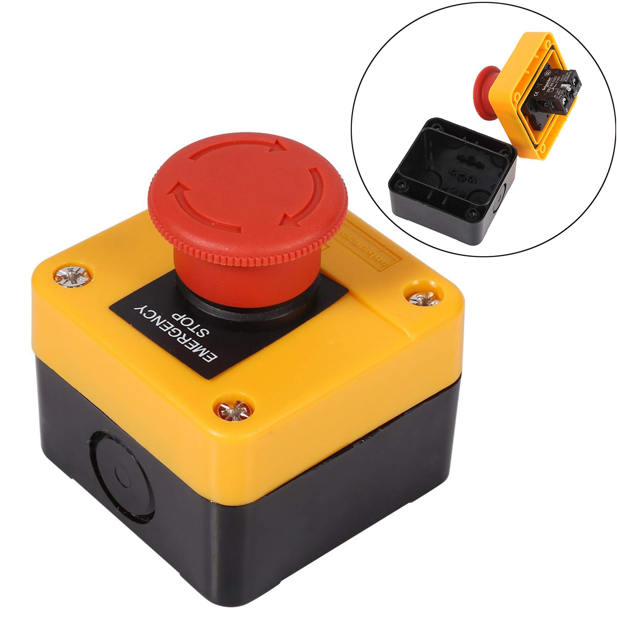 Buy Schneespitze Plastic Red Sign NO NC, Emergency Stop Push Button ...