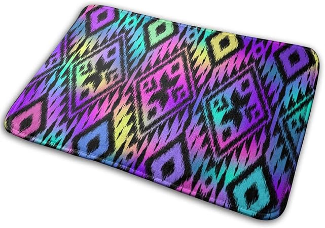 Estilo tribal azteca Alfombra de baño con motivos étnicos tradicionales