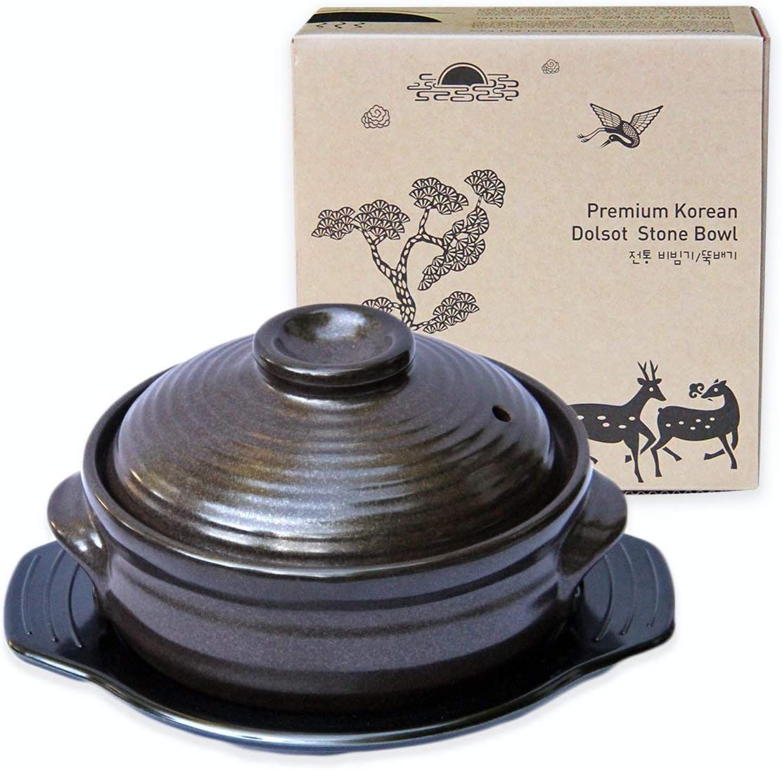Korean Earthenware Stone Bowl Set For Dolsot Bibimbap – S, M, L Sizes