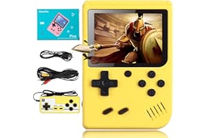 TRAPOTS 500 in 1 Gameboy for Adults&Kids Retro Handheld Game Console Retro Video Game Console Supports Two People Playing Games on TV (Yellow)