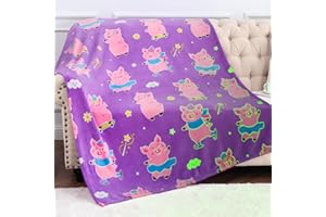 Hohoto Pink Pig Piggy Gifts Toys for Girls - Glow in The Dark Blanket for Kids 1 2 3 4 5 6 7 8 9 10 11 12 13 Years Old - Kawaii Throw Present for Baby Toddler Teens Birthday Christmas Easter