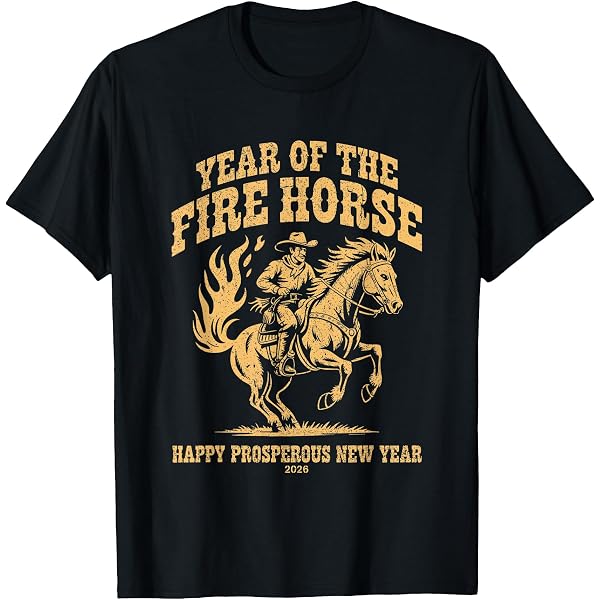 Amazon.com: Year of The Fire Horse 2026 Western T-Shirt : Clothing