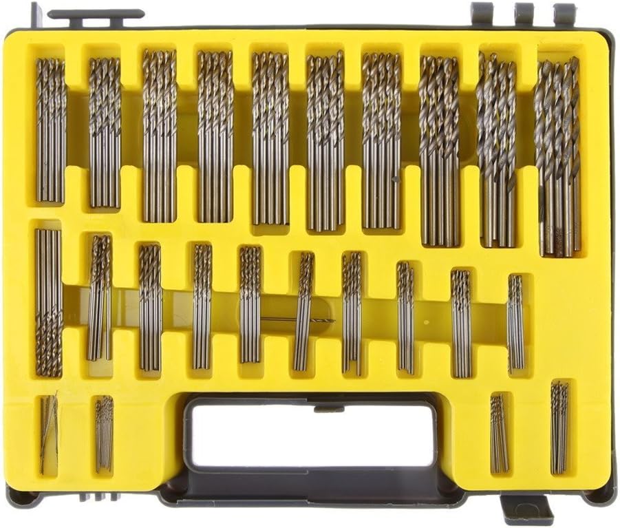Drill Warehouse 150Pcs Mini twist drill Bit Kit, 0.4mm-3.2 HSS Micro Precision Twist Drill with Carry Case for PCB Crafts Jewelry Drilling Tool