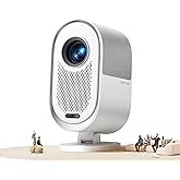 Home Theater Projector with Dolby Audio & 20W Speakers, 1080P 4K Supported WiFi6 Projector with Bluetooth & HDMI ARC, Auto Focus Projector for Family Movie Nights (White)