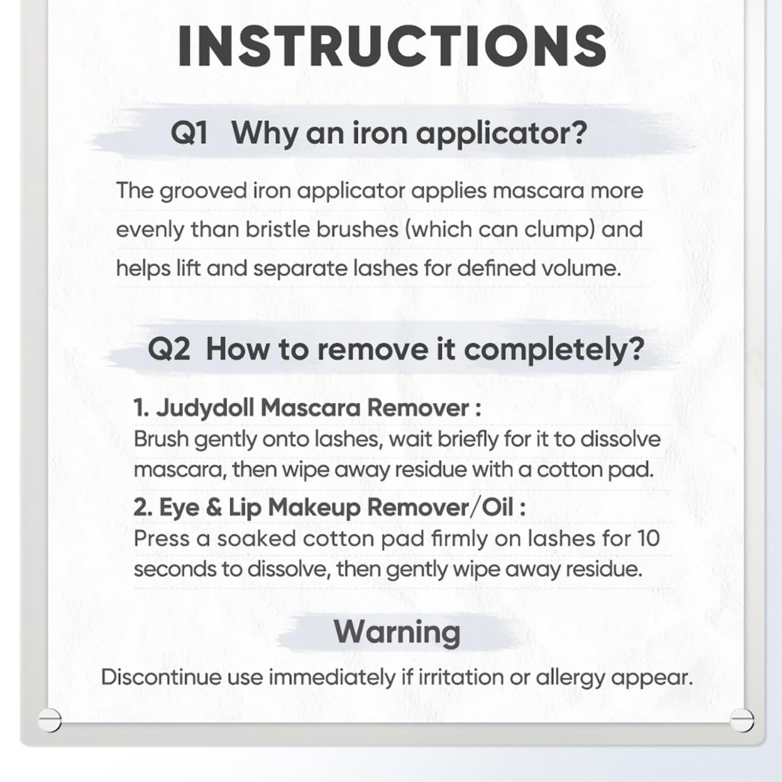 JUDYDOLL 3D Curling Eyelash Iron Mascara -Waterproof, Volumizing and Lengthening, Smudge-Proof, Clump-Free, Ultra Fine, Black & Brown Tubing Mascara, Classic & Upgraded Edition, Suitable for all Types