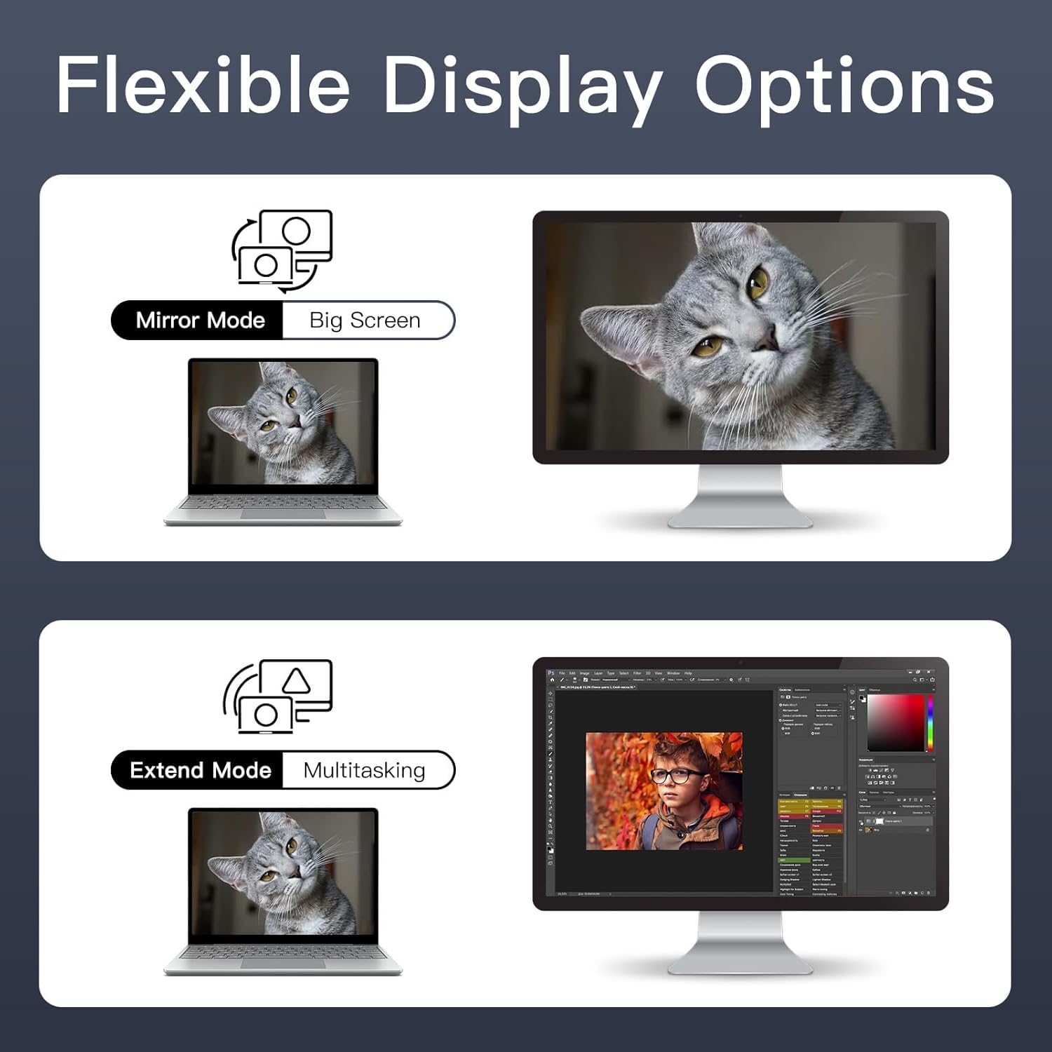 2025 Upgraded Wireless HDMI Transmitter and Receiver 4K, Portable Wireless HDMI Extender Kit 100FT, 2.4G/5G Plug & Play, Streaming from Laptop/PC/TV Box/Camera to Monitor/Projector/HDTV (Black)