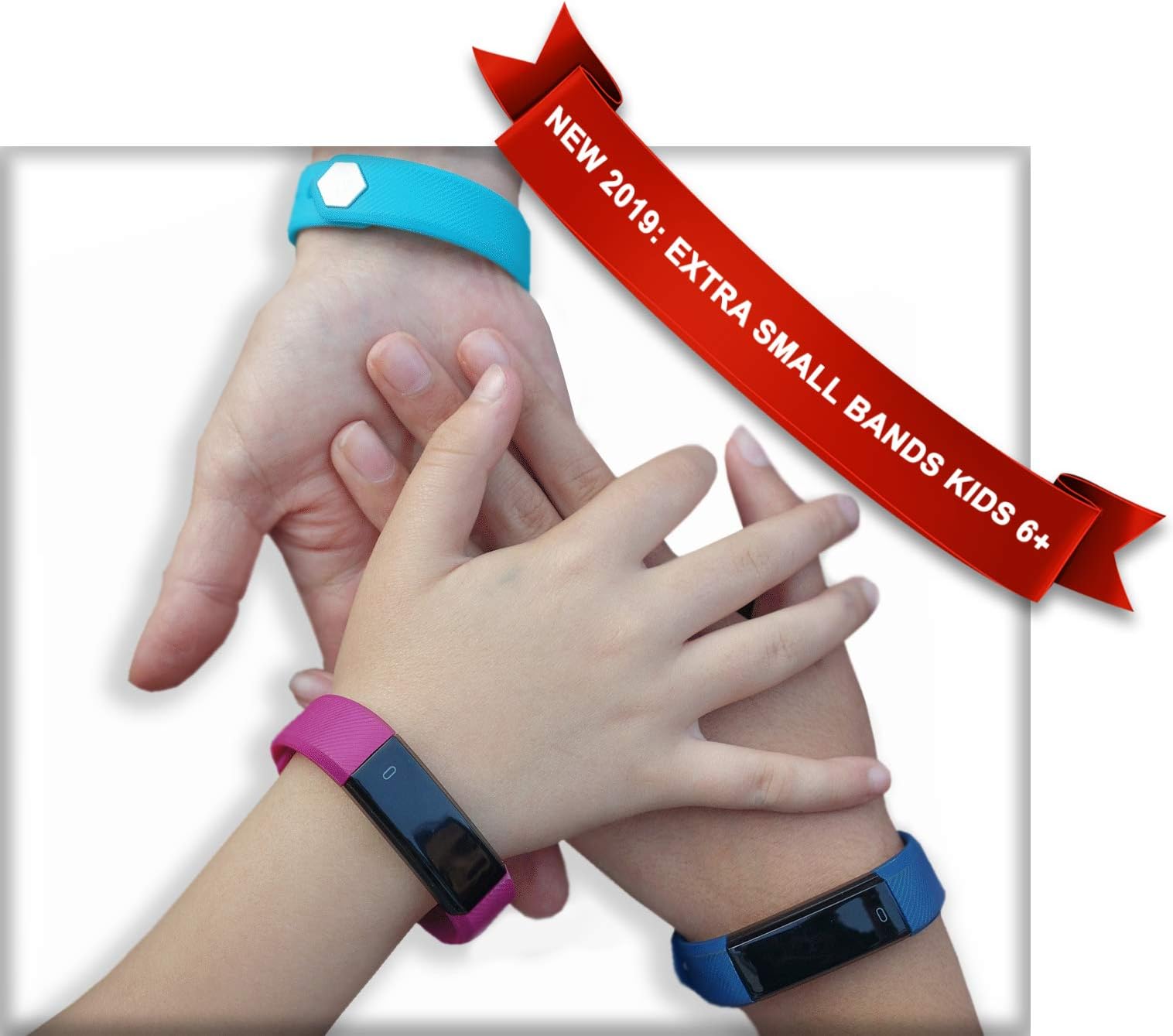 TRENDY PRO Kids Fitness Activity Tracker for Children Adults - Smart Wristband Watch 2 Bands
