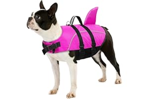 AOFITEE Dog Life Jacket, Dog Life Vests Swimming, High Flotation Dog Swimming Vest with Rescue Handle, Reflective Dog Flotation Vest Safety Vest, Ripstop Dog Life Preserver for Small Medium Dogs