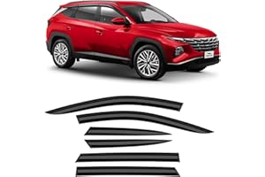 Voron Glass Tape-on Extra Durable Rain Guards for Hyundai Tucson 2022-2026, Window Deflectors, Vent Window Visors, 6 Pieces -