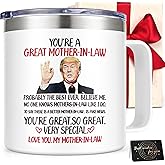 LiqCool Mother in Law Mug with Cards - Funny Gifts for Christmas, Birthday, Mother's Day (White, 14 Oz)