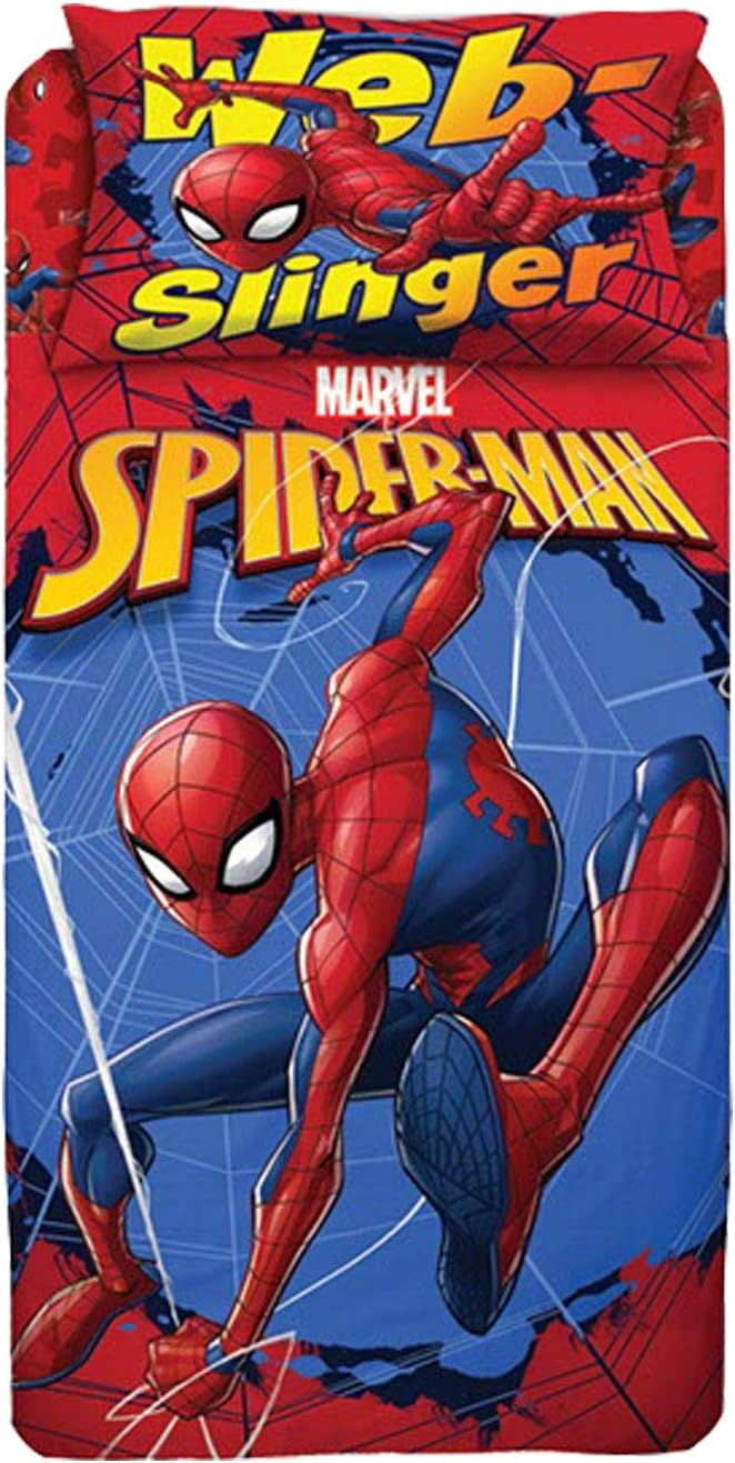 Singolo Personaggi Completo Letto Una Piazza Singolo Cotone sopra sotto federe Spiderman Originale