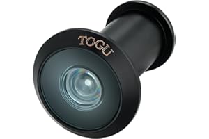 TOGU TG3016NG-BC UL Listed Solid Brass HD Glass Lens 220-degree Door Viewer Peephole for 1-3/8" to 2-1/6" Doors, Black Finish