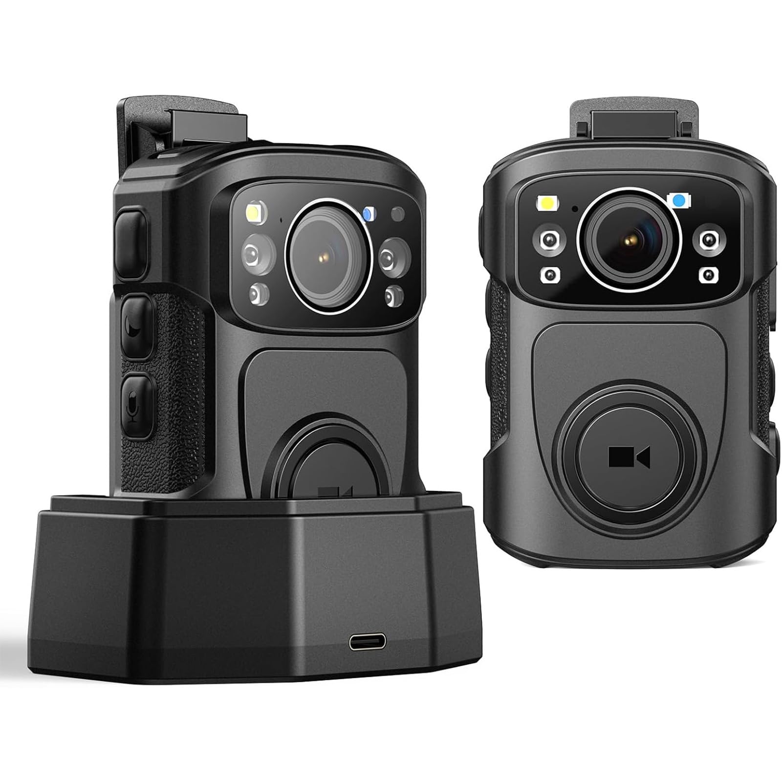 BOBLOV B4K5 256GB 4K Body Camera,IP68 Waterproof, GPS Police Body Cams,3400mAh for 11Hrs Video Record, Provide Charging Dock, Night Vision Video Camcorder for Personal, Guard Civilians