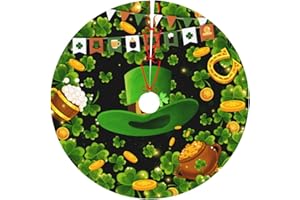 ODFOVOWO St Patrick's Day Tree Skirt Xmas Tree Mat Halloween Christmas Tree Ornaments Decorations Holiday Party Indoor Outdoor 36"