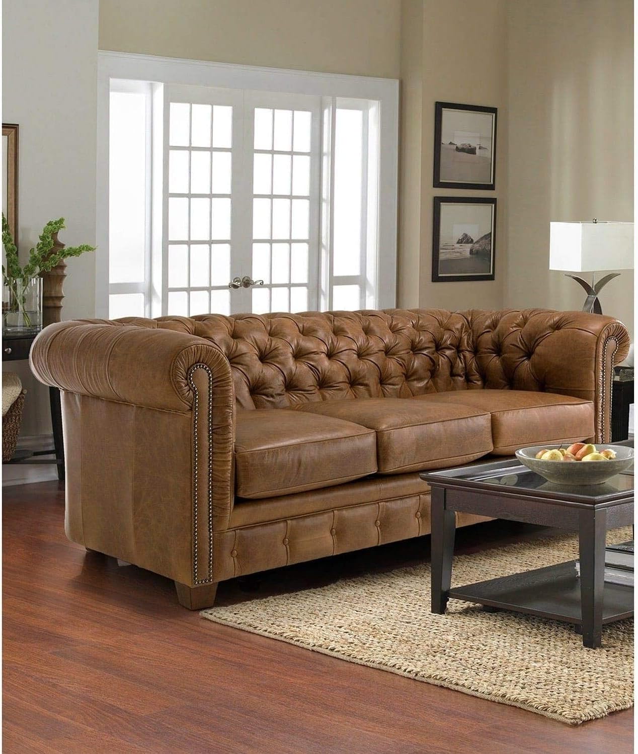 Amazon Com Sofaweb Com Hancock Tufted Top Grain Italian Leather